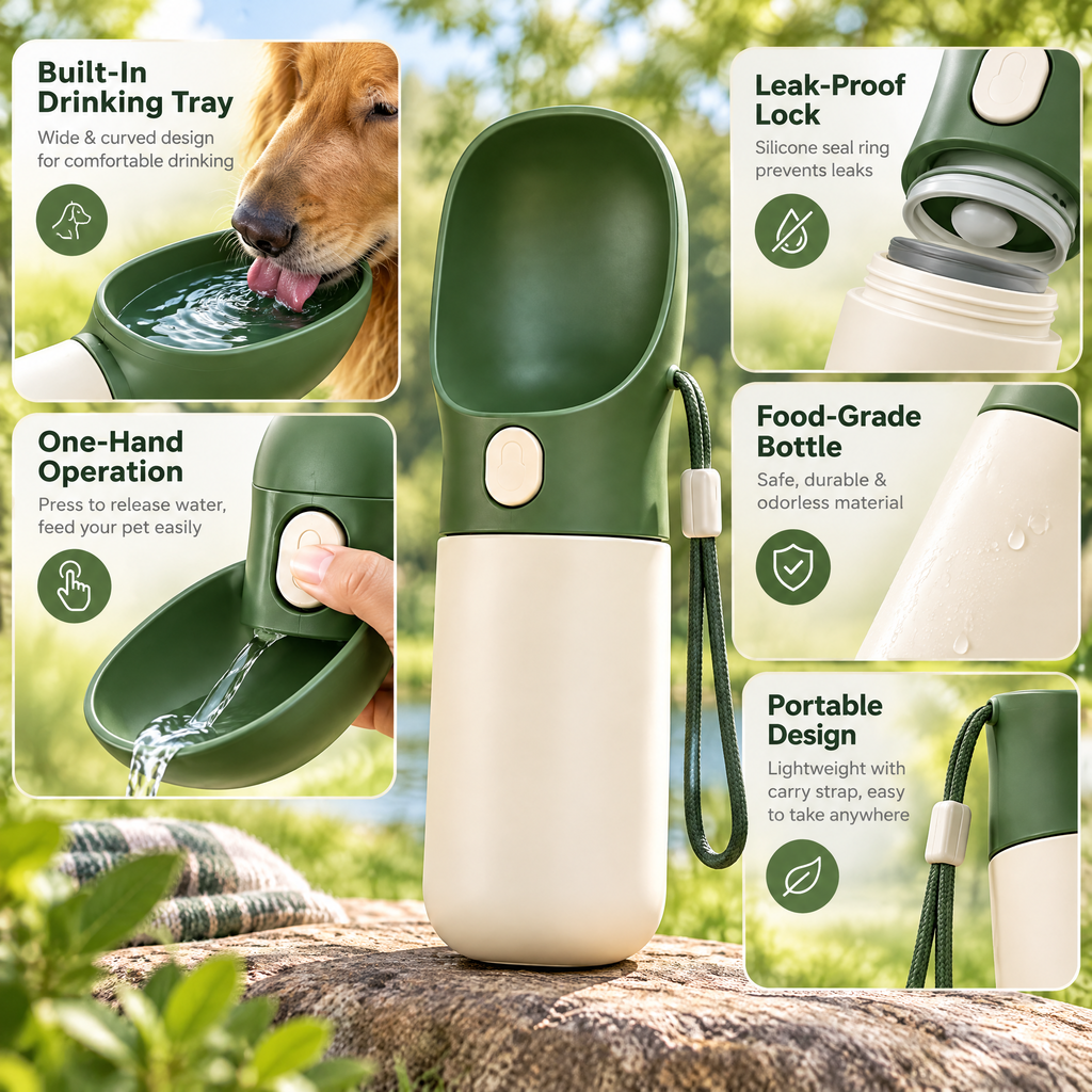 Velnorell™ TrailSip Portable Dog Water Bottle