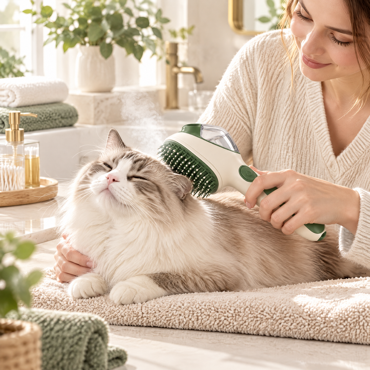 Velnorell™ MistEase Pet Grooming Brush