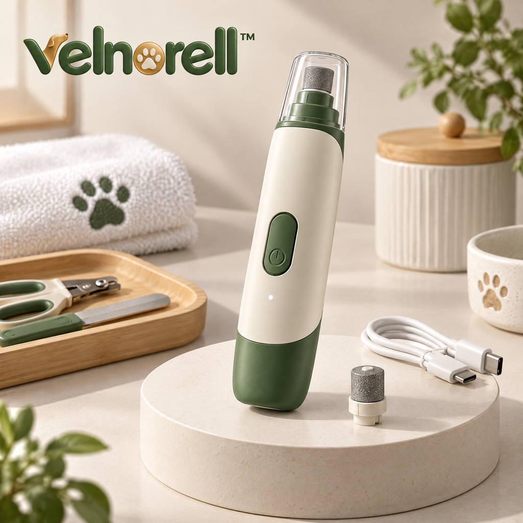 Velnorell™ QuietTrim Rechargeable Pet Nail Grinder