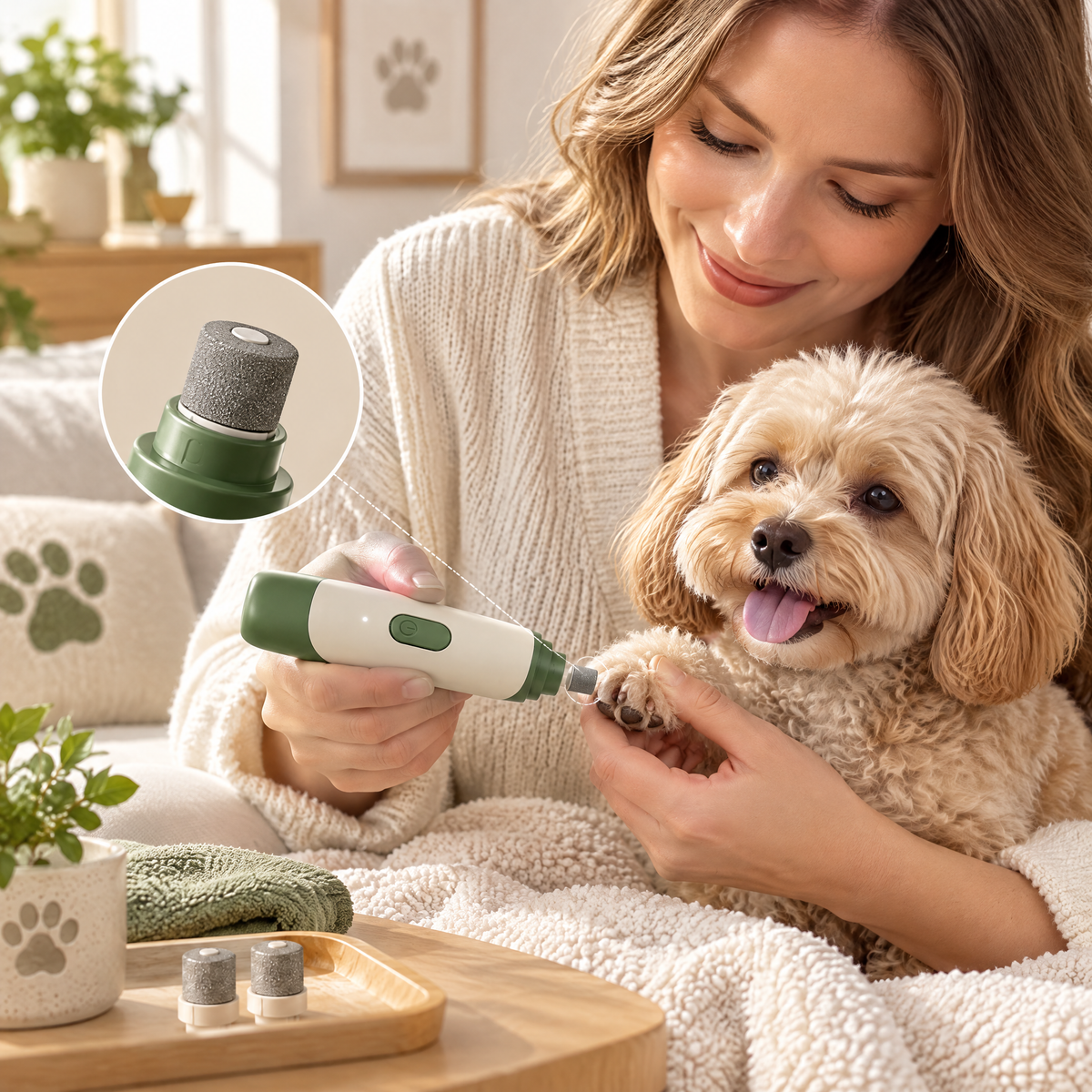 Velnorell™ QuietTrim Rechargeable Pet Nail Grinder