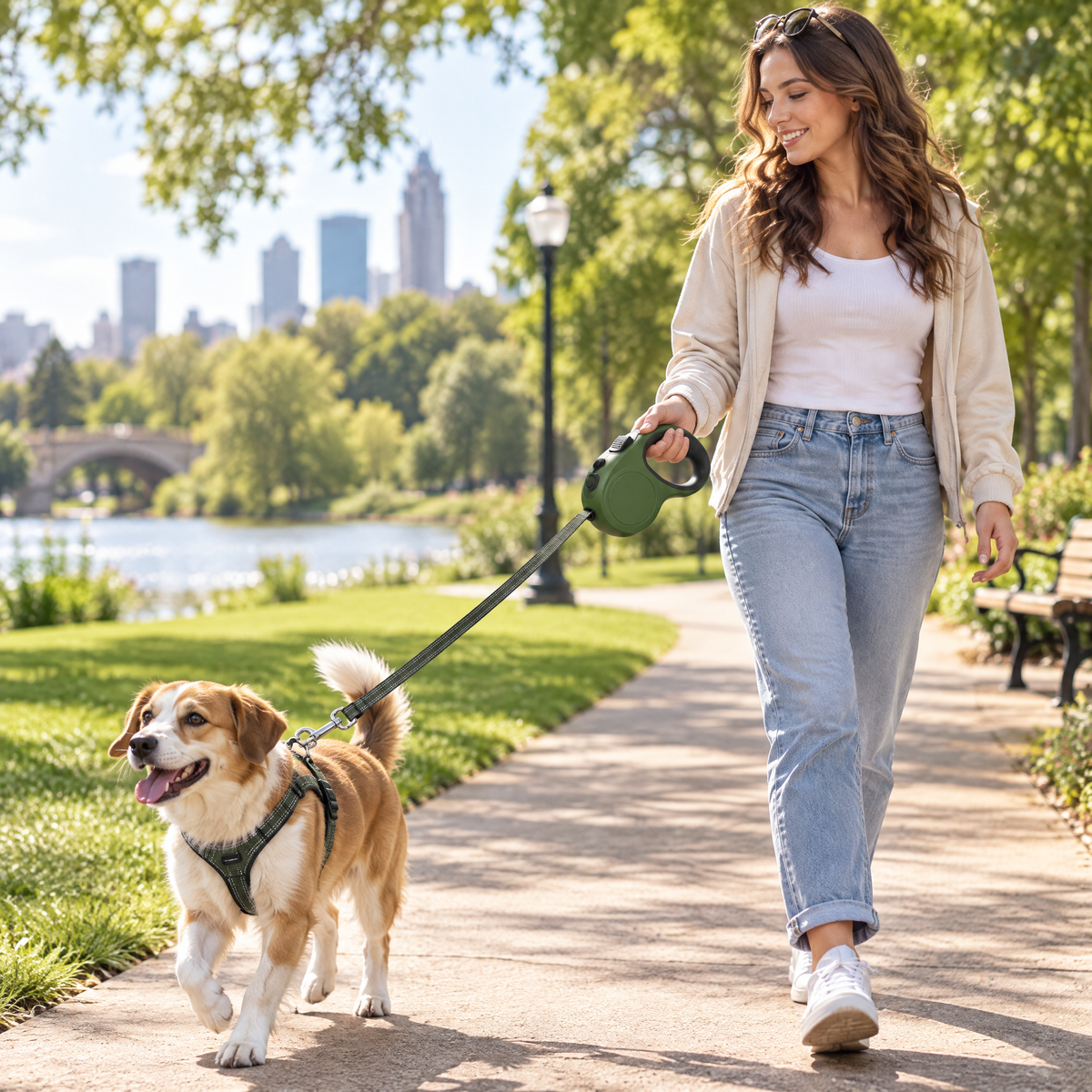 Velnorell™ TrailFlex Retractable Dog Leash