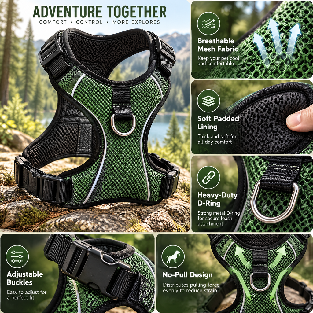 Velnorell™ AirTrail Adjustable Dog Harness