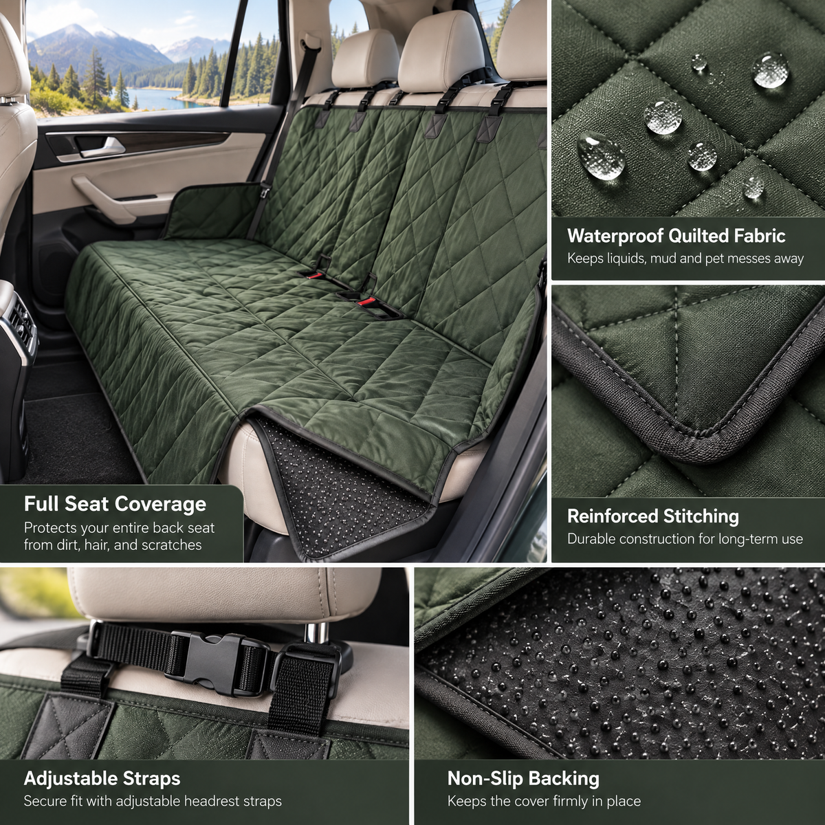 Velnorell™ RoadGuard Waterproof Dog Car Seat Cover