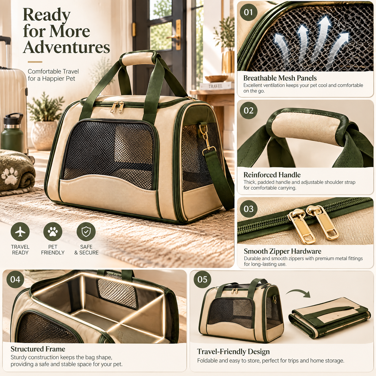 Velnorell™ JourneyAir Soft-Sided Pet Carrier