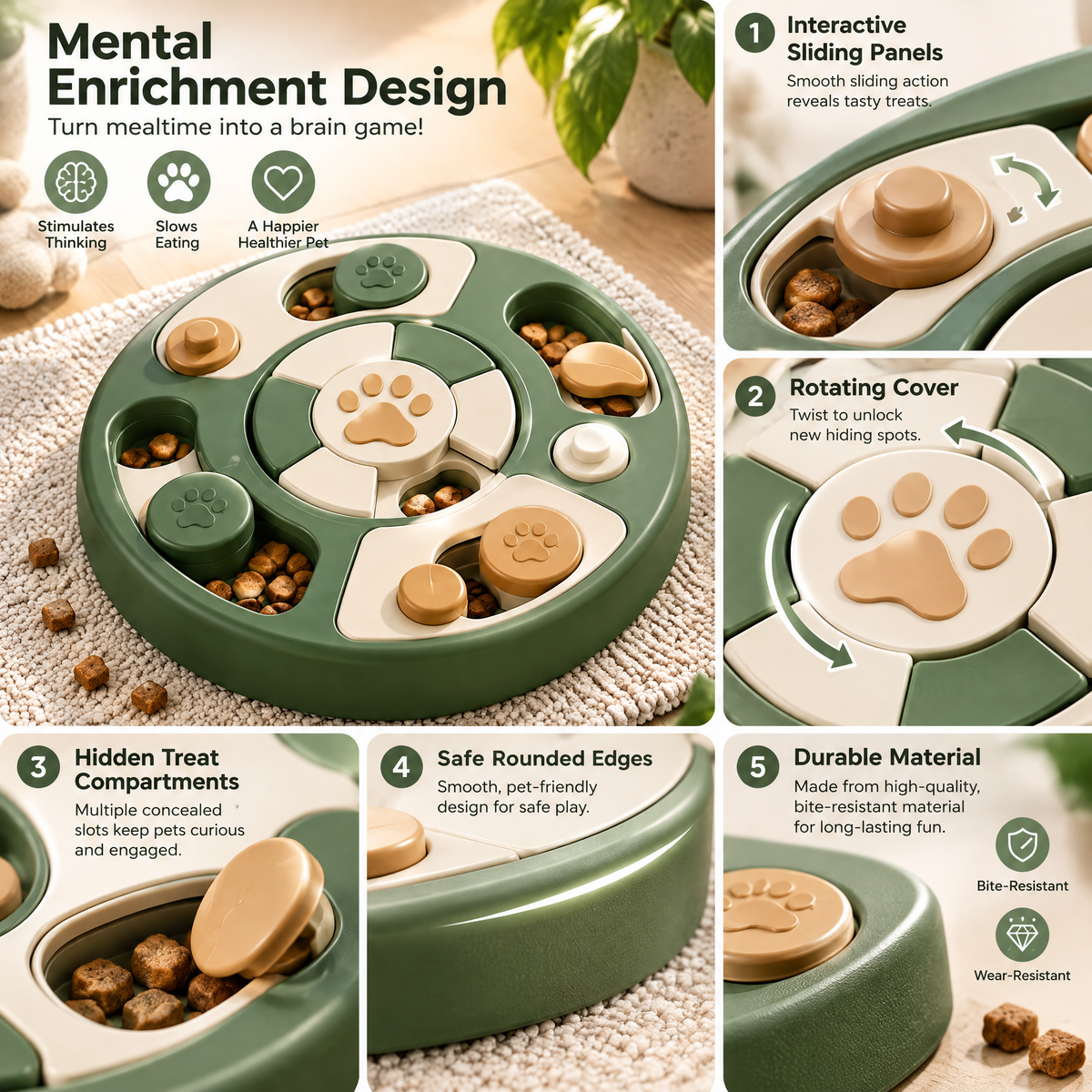 Velnorell™ PuzzlePaw Interactive Treat Game